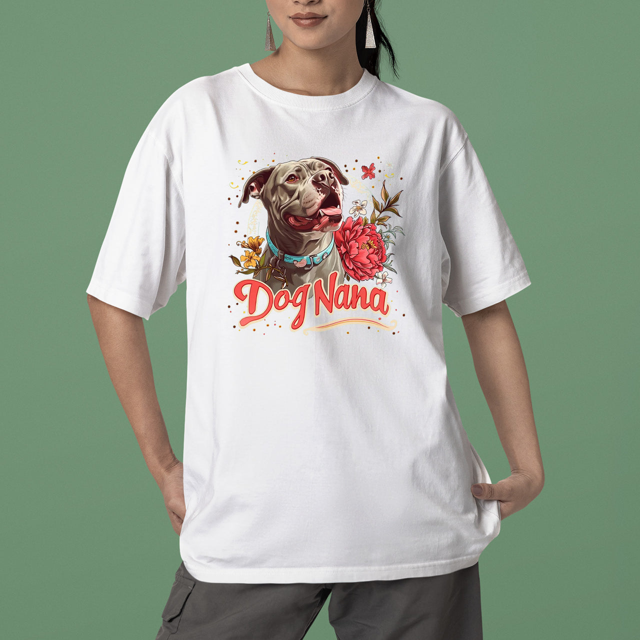 Pit Pull Dog T-shirt, Pet Lover Shirt, Dog Lover Shirt, Dog Nana  T-Shirt, Dog Owner Shirt, Gift For Dog Grandma, Funny Dog Shirts, Women Dog T-Shirt, Mother's Day Gift, Dog Lover Wife Gifts, Dog Shirt 01