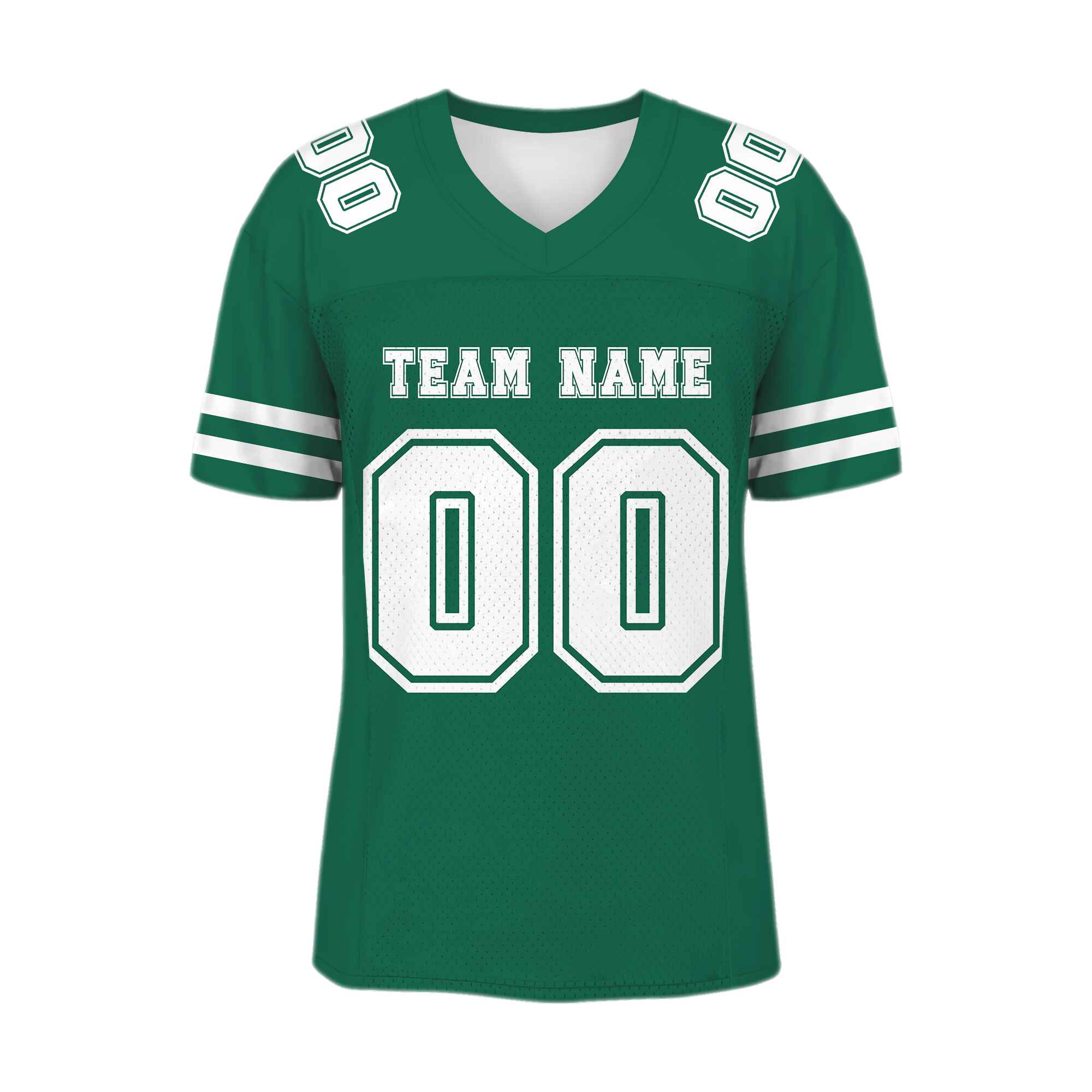 Custom Green White Mesh Authentic Football Jersey