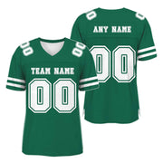 Custom Green White Mesh Authentic Football Jersey
