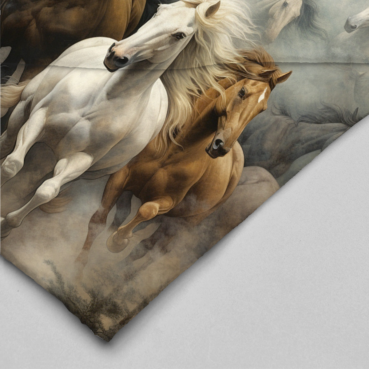 Vintage Horse Equestrian Ephemera Velveteen Plush Blanket Gift for Horse lover, Farm House Decor, Equine Art, Antique Horse Decor, Equestrian Gifts 02