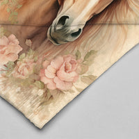 Thumbnail for Vintage Horse Equestrian Ephemera Velveteen Plush Blanket Gift for Horse lover, Farm House Decor, Equine Art, Antique Horse Decor, Equestrian Gifts 09