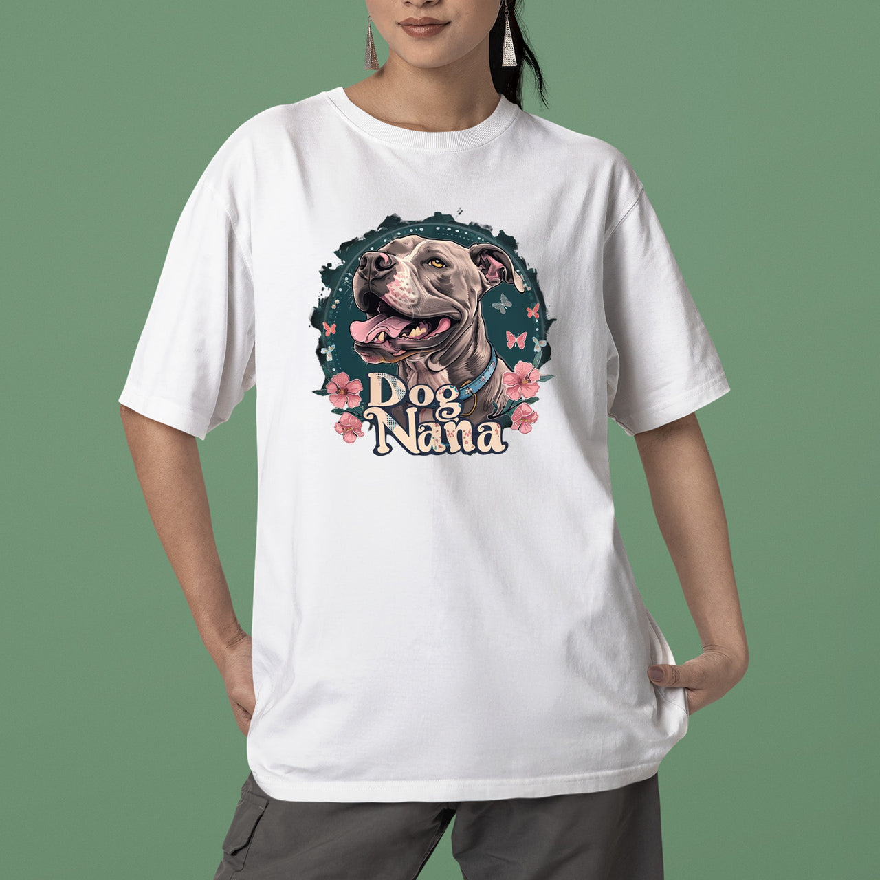 Pit Pull Dog T-shirt, Pet Lover Shirt, Dog Lover Shirt, Dog Nana  T-Shirt, Dog Owner Shirt, Gift For Dog Grandma, Funny Dog Shirts, Women Dog T-Shirt, Mother's Day Gift, Dog Lover Wife Gifts, Dog Shirt 02