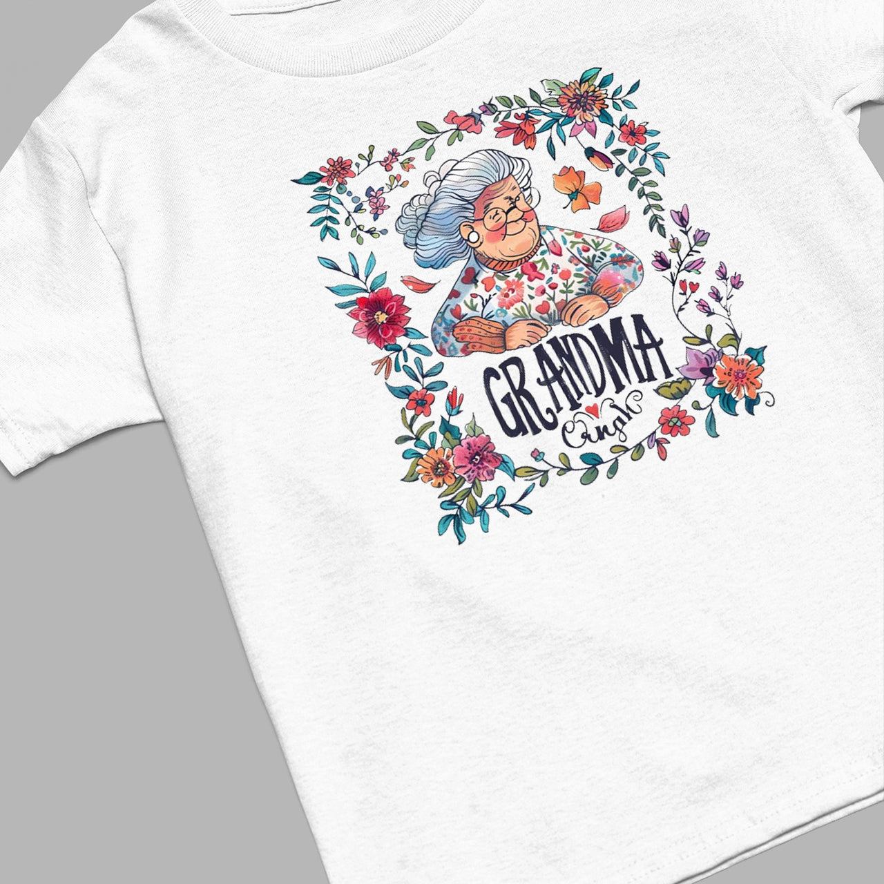 Cute Chibi Grandma T-Shirt, Floral Nana Shirt, Celebrate Mom, Nana Shirt, Grandma Hoodie, Grandma Shirt, Mother's Day Gift For Grandma, Happy Mother's Day 02