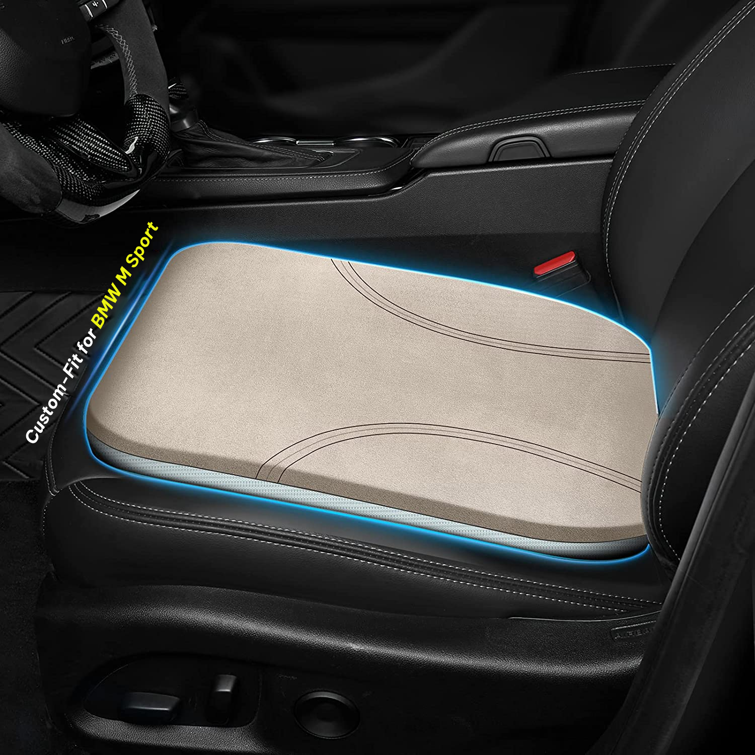 Car Seat Cushion, Custom Fit For Car, Car Memory Foam Seat Cushion, Heightening Seat Cushion, Seat Cushion for Car and Office Chair WAKO224