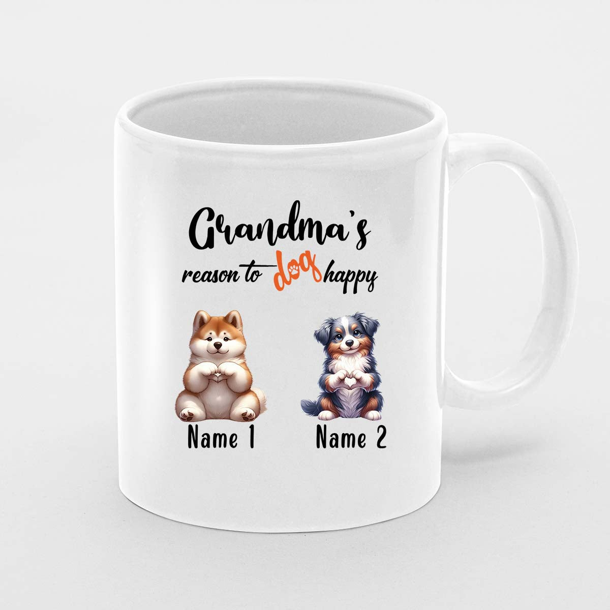 Personalised Mother's Day Mug, Nanny Gift, Best Nan Mug, Mummy Mug, Personalised Mug, New Nanny Mug , First Mothers Day, New Mum Gift, Grandma's Reason To Dog Happy