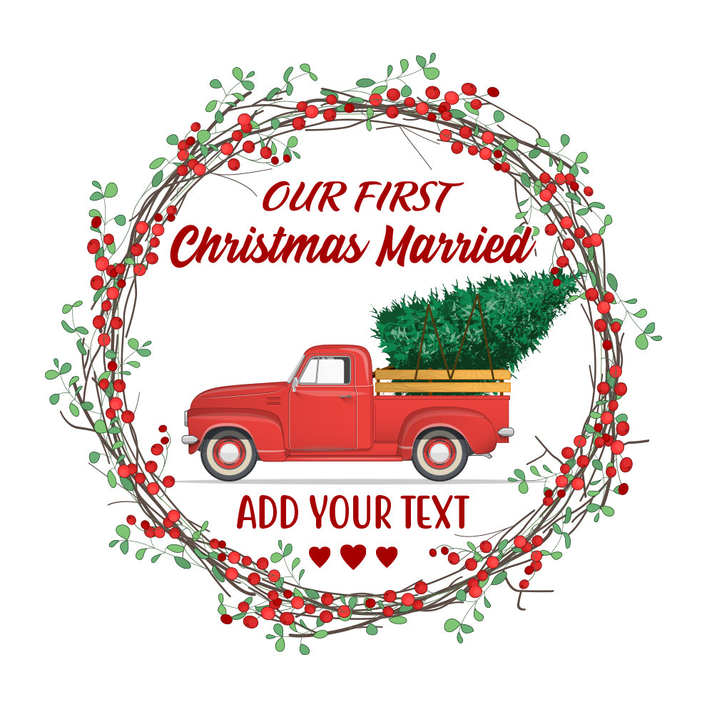 Our First Christmas Personalized Custom Christmas Premium Ceramic Ornaments Gift For Family, Christmas Holiday