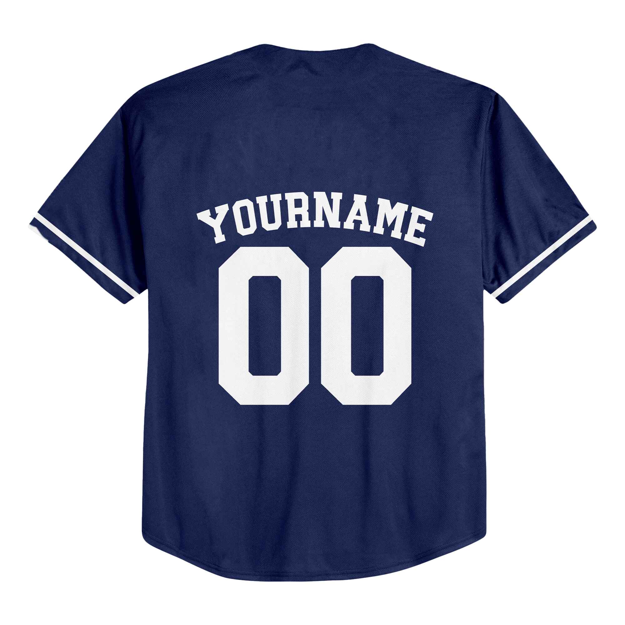 Custom Navy White Baseball Jersey