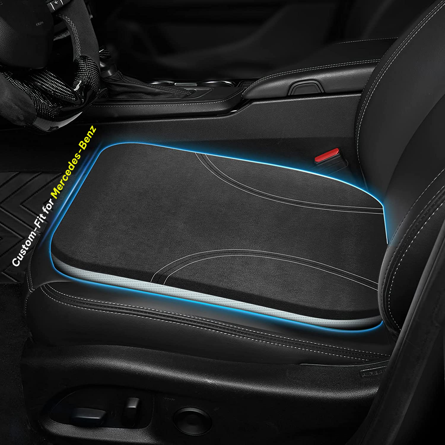 Car Seat Cushion, Custom Fit For Car, Car Memory Foam Seat Cushion, Heightening Seat Cushion, Seat Cushion for Car and Office Chair WAMB224