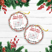 Wedding Gift for Couple Wedding Personalized Custom Name Christmas Premium Ceramic Ornaments Sets