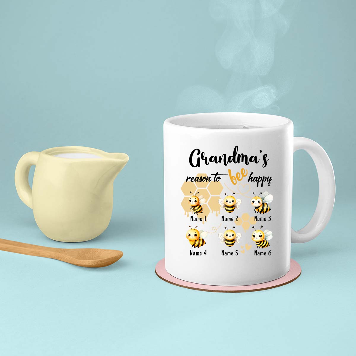 Personalised Mother's Day Mug, Nanny Gift, Best Nan Mug, Mummy Mug, Personalised Mug, New Nanny Mug , First Mothers Day, New Mum Gift, Grandma's Reason To Bee Happy