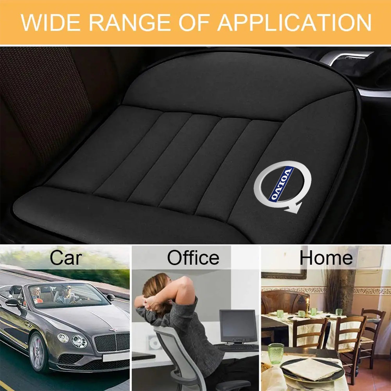 Car Seat Cushion with 1.2inch Comfort Memory Foam, Custom Fit For Your Cars, Seat Cushion for Car and Office Chair MY19989
