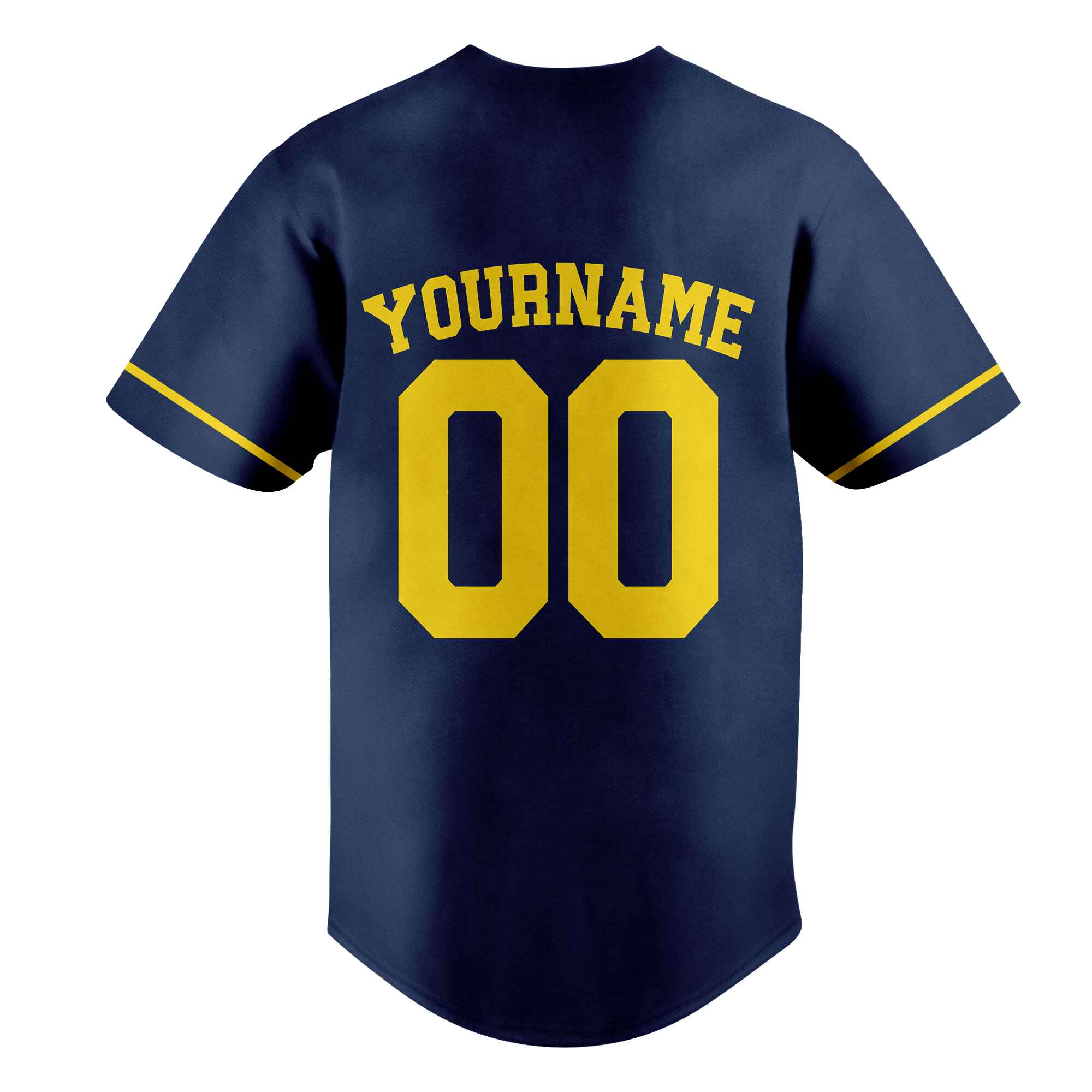 Custom Navy Gold Authentic Baseball Jersey