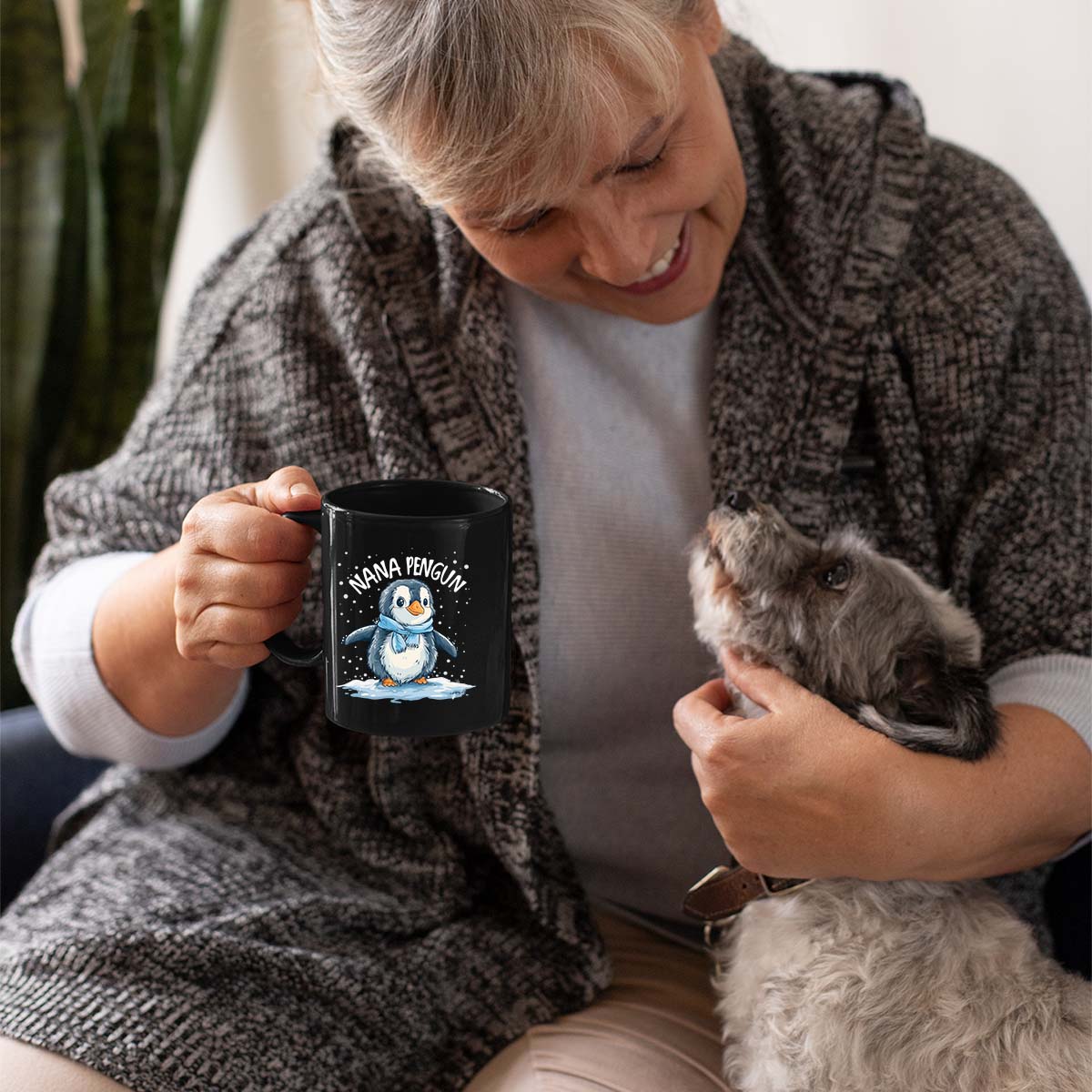 Grandma Mug, Grandma Gift For Grandma Birthday Gift Personalized Grandma Coffee Cup, Mothers Day Gift From Granddaughter Grandson, Penguin