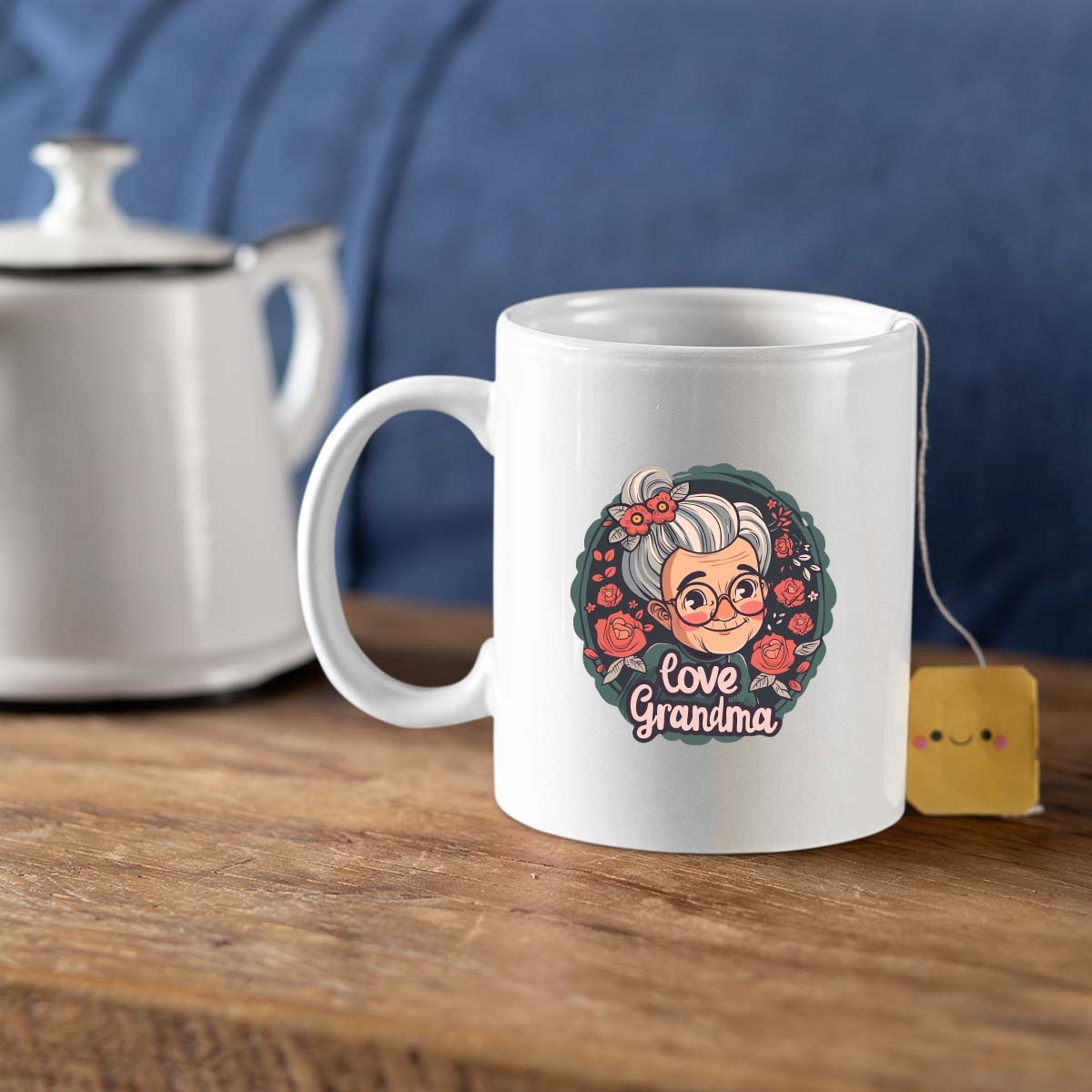 Grandma Mug, Grandma Gift For Grandma Birthday Gift Personalized Grandma Coffee Cup, Mothers Day Gift From Granddaughter Grandson, Love Grandma 1