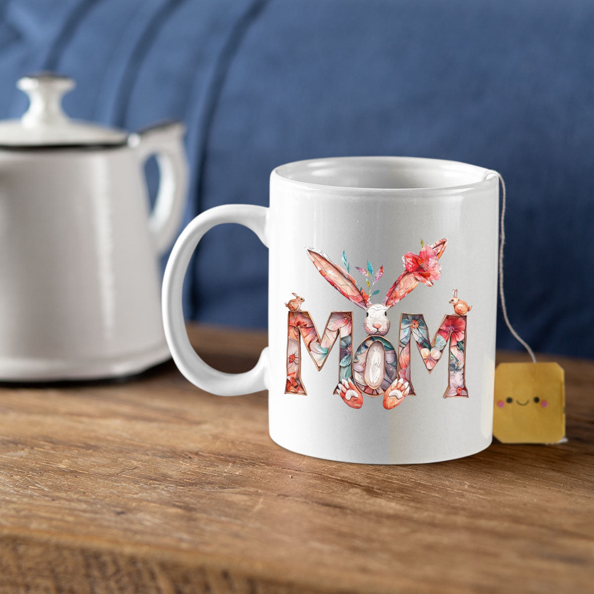 Mom Birthday Gift For Mom Gift, Mothers Day Gift From Daughter Son Kids, Mom Mug, Mom Coffee Mug, Mommy Funny Christmas Stick Personalized, Mom Rabit