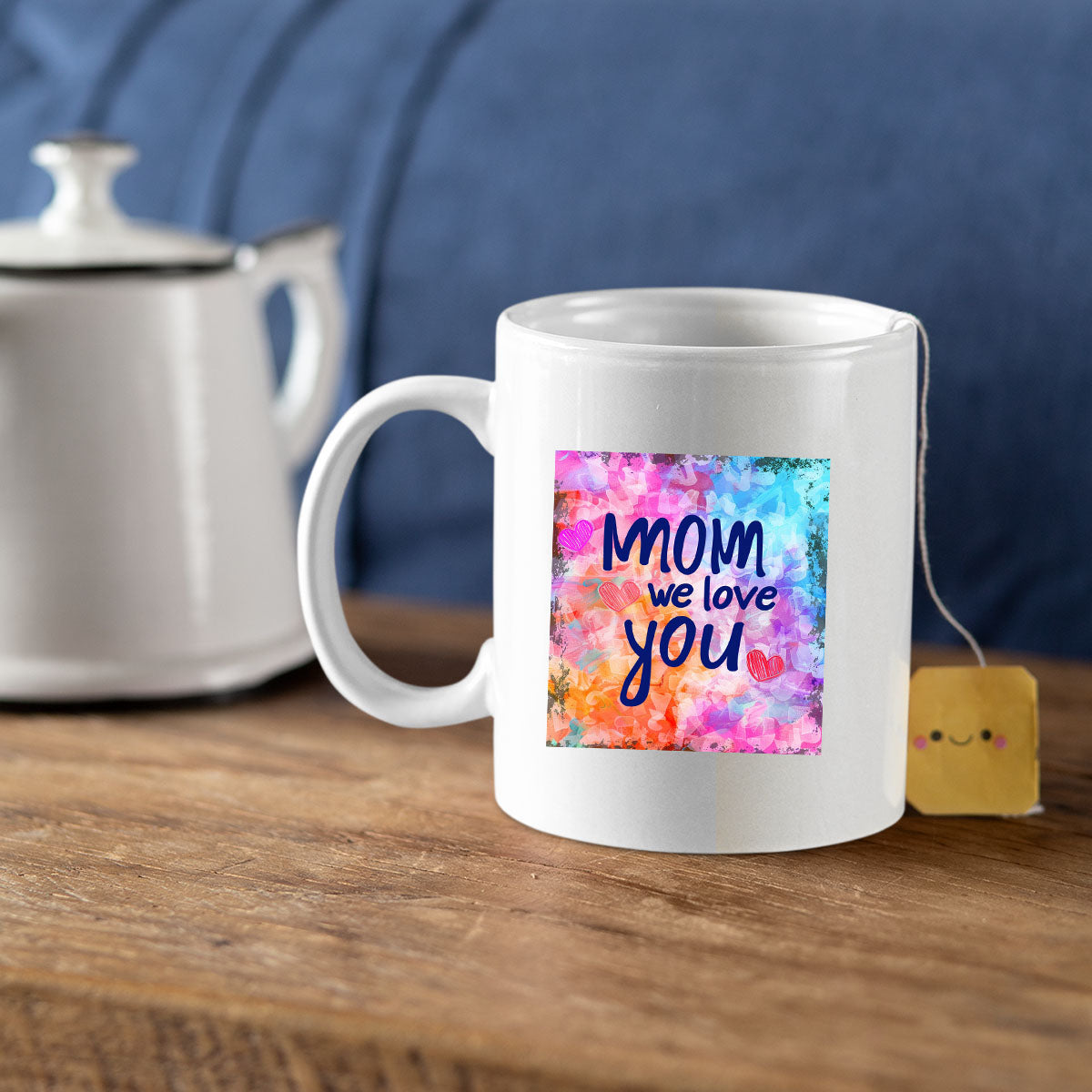 Mom Birthday Gift For Mom Gift, Mothers Day Gift From Daughter Son Kids, Mom Mug, Mom Coffee Mug, Mommy Funny Christmas Stick Personalized, Text Love Mom Watercolor