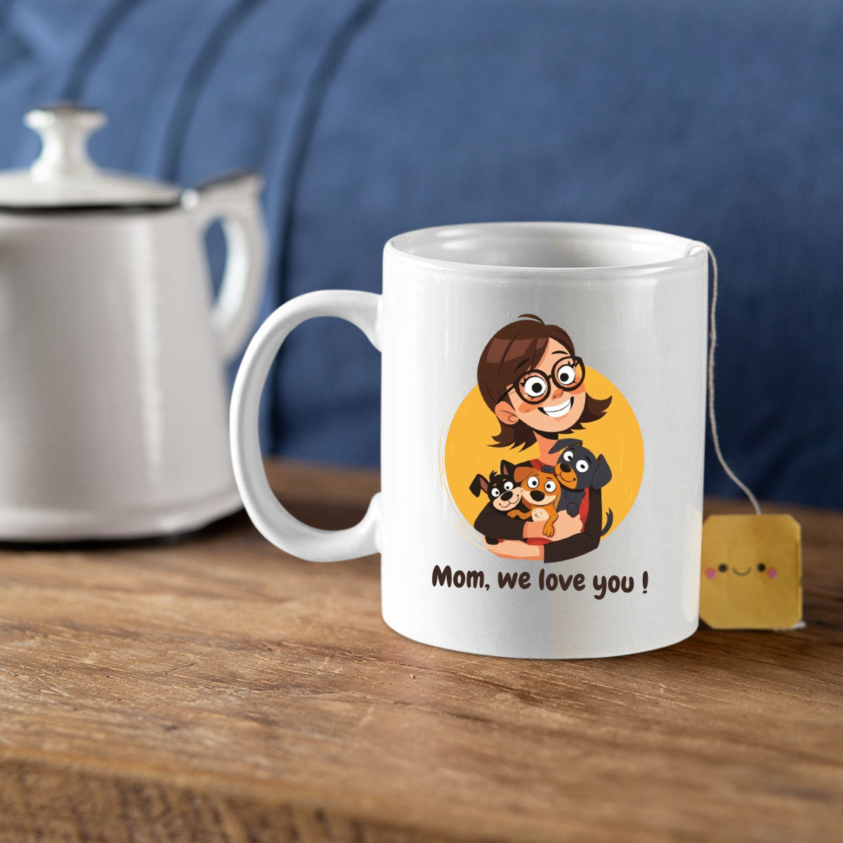 We Love mom, Mom Birthday Gift For Mom Gift, Mothers Day Gift From Daughter Son Kids, Mom Mug, Mom Coffee Mug, Mommy Funny Christmas Stick Personalized