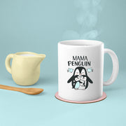 Mom Birthday Gift For Mom Gift, Mothers Day Gift From Daughter Son Kids, Mom Mug, Mom Coffee Mug, Mommy Funny Christmas Stick Personalized, Mama Penguin