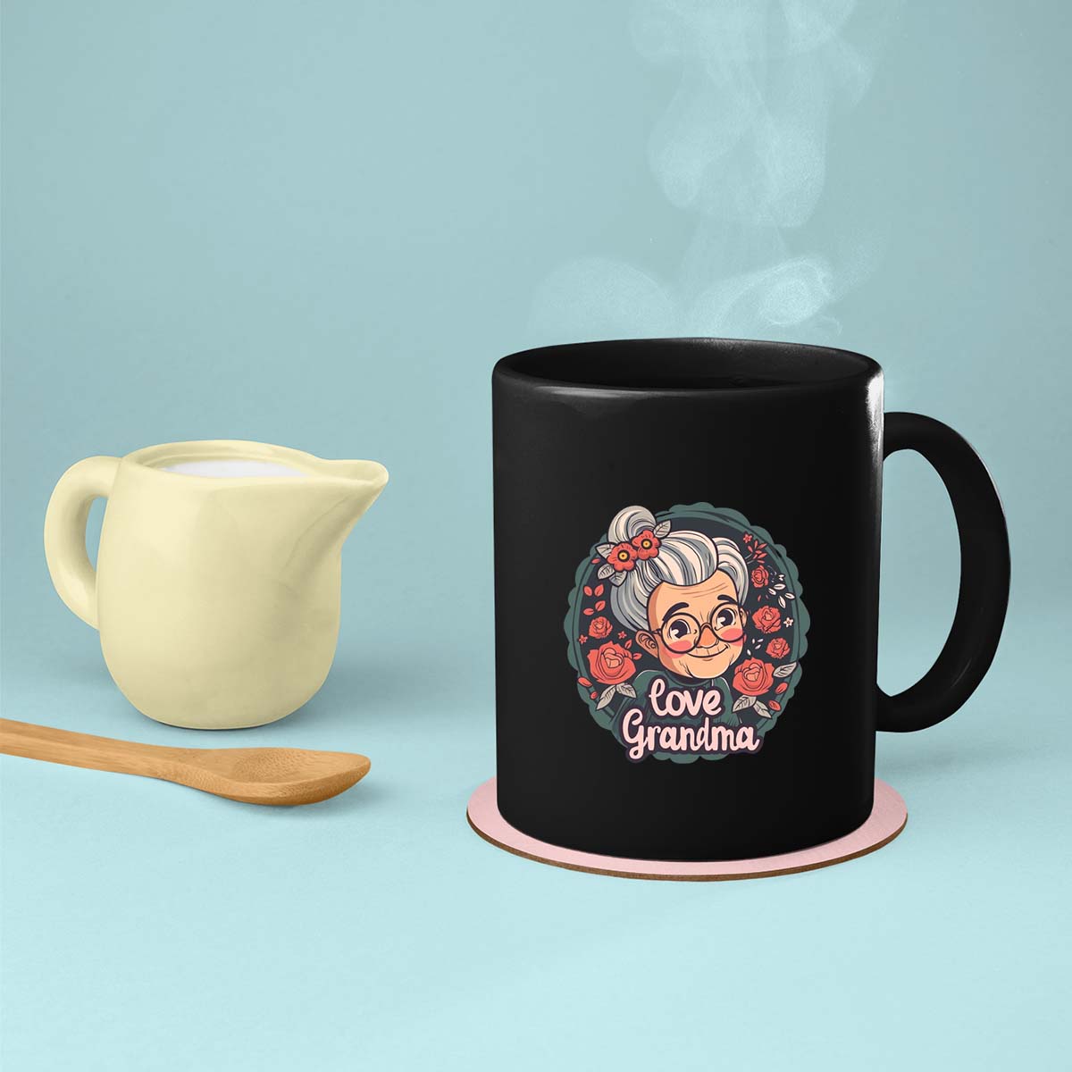 Grandma Mug, Grandma Gift For Grandma Birthday Gift Personalized Grandma Coffee Cup, Mothers Day Gift From Granddaughter Grandson, Love Grandma 1