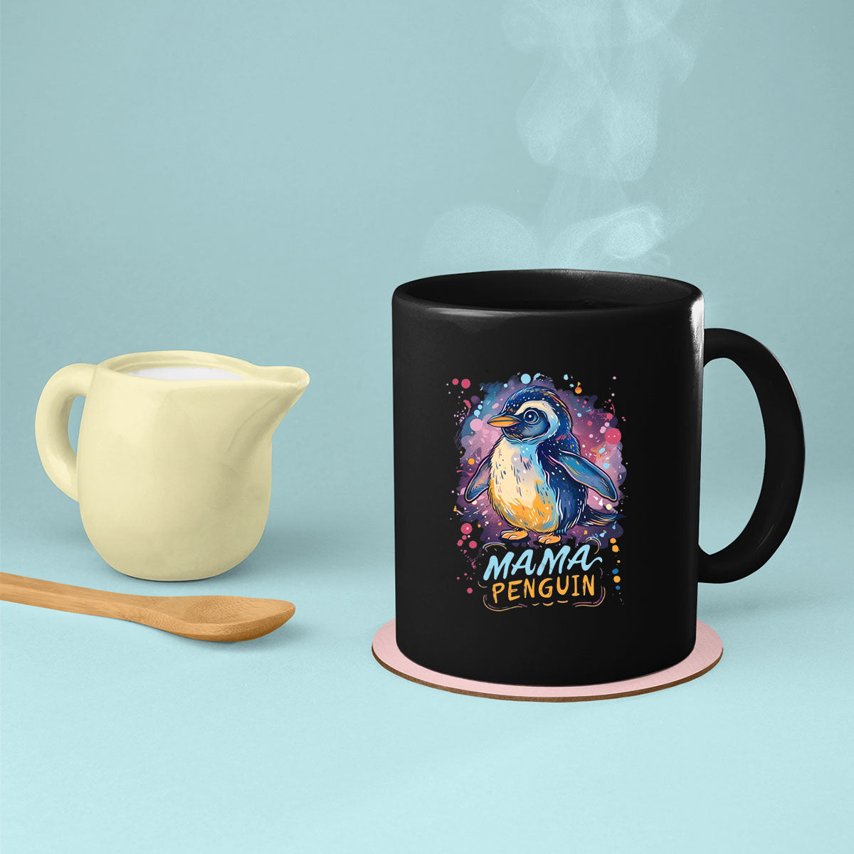 Mom Birthday Gift For Mom Gift, Mothers Day Gift From Daughter Son Kids, Mom Mug, Mom Coffee Mug, Mommy Funny Christmas Stick Personalized, Mama Penguin 01