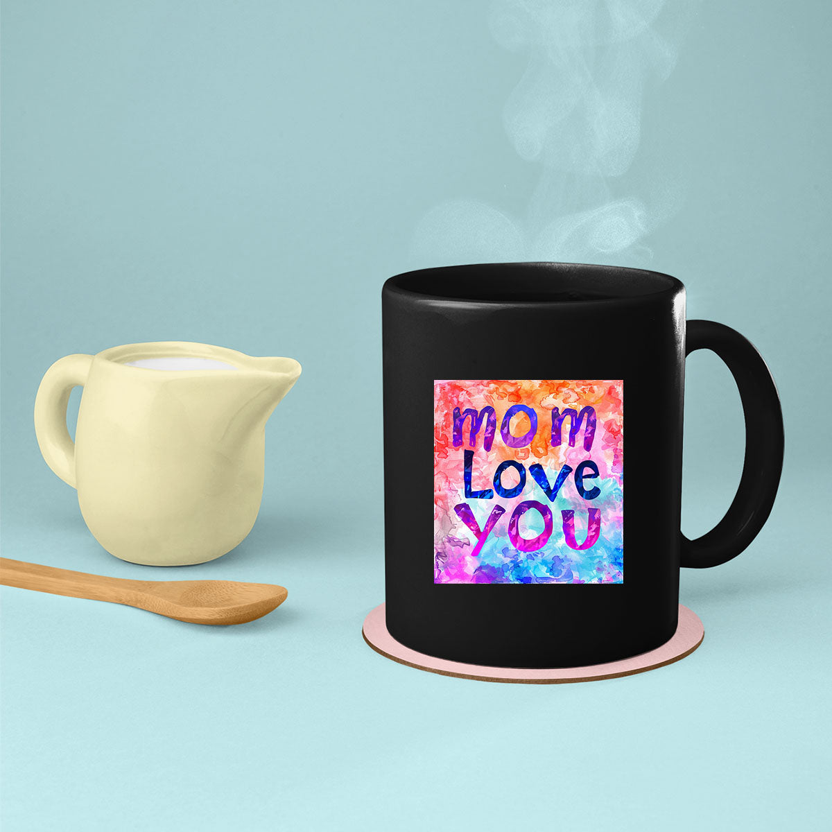 Mom Birthday Gift For Mom Gift, Mothers Day Gift From Daughter Son Kids, Mom Mug, Mom Coffee Mug, Mommy Funny Christmas Stick Personalized, Text Love Mom Watercolor
