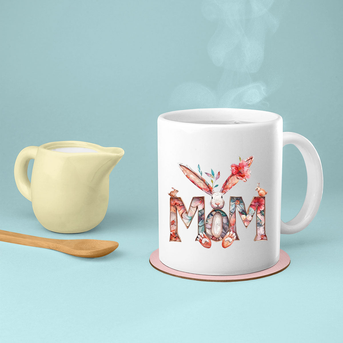 Mom Birthday Gift For Mom Gift, Mothers Day Gift From Daughter Son Kids, Mom Mug, Mom Coffee Mug, Mommy Funny Christmas Stick Personalized, Mom Rabit
