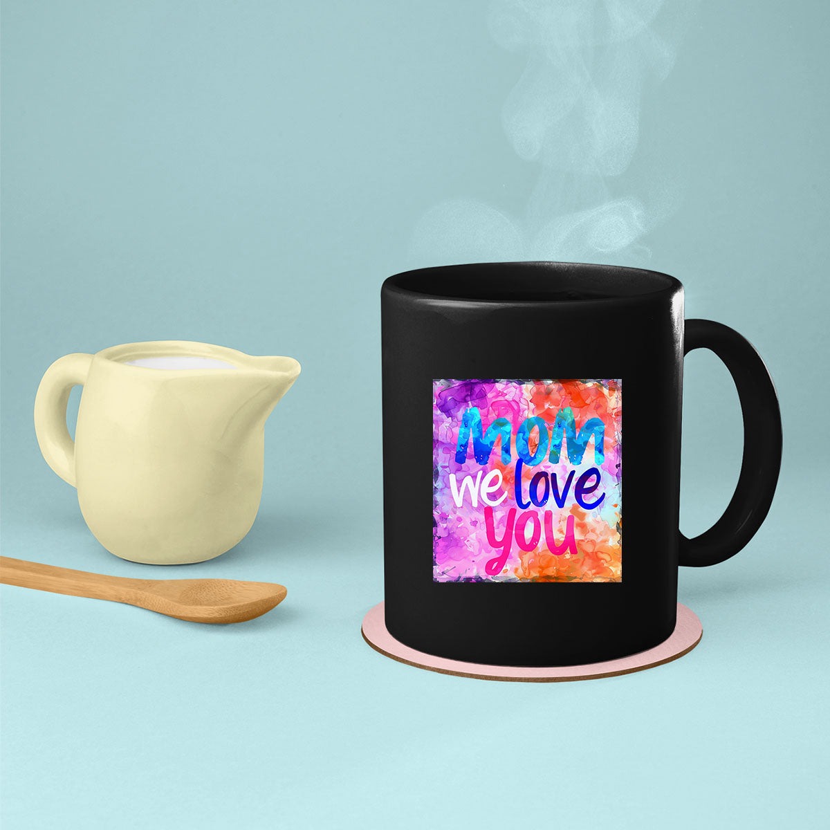 Mom Birthday Gift For Mom Gift, Mothers Day Gift From Daughter Son Kids, Mom Mug, Mom Coffee Mug, Mommy Funny Christmas Stick Personalized, Text Love Mom Watercolor