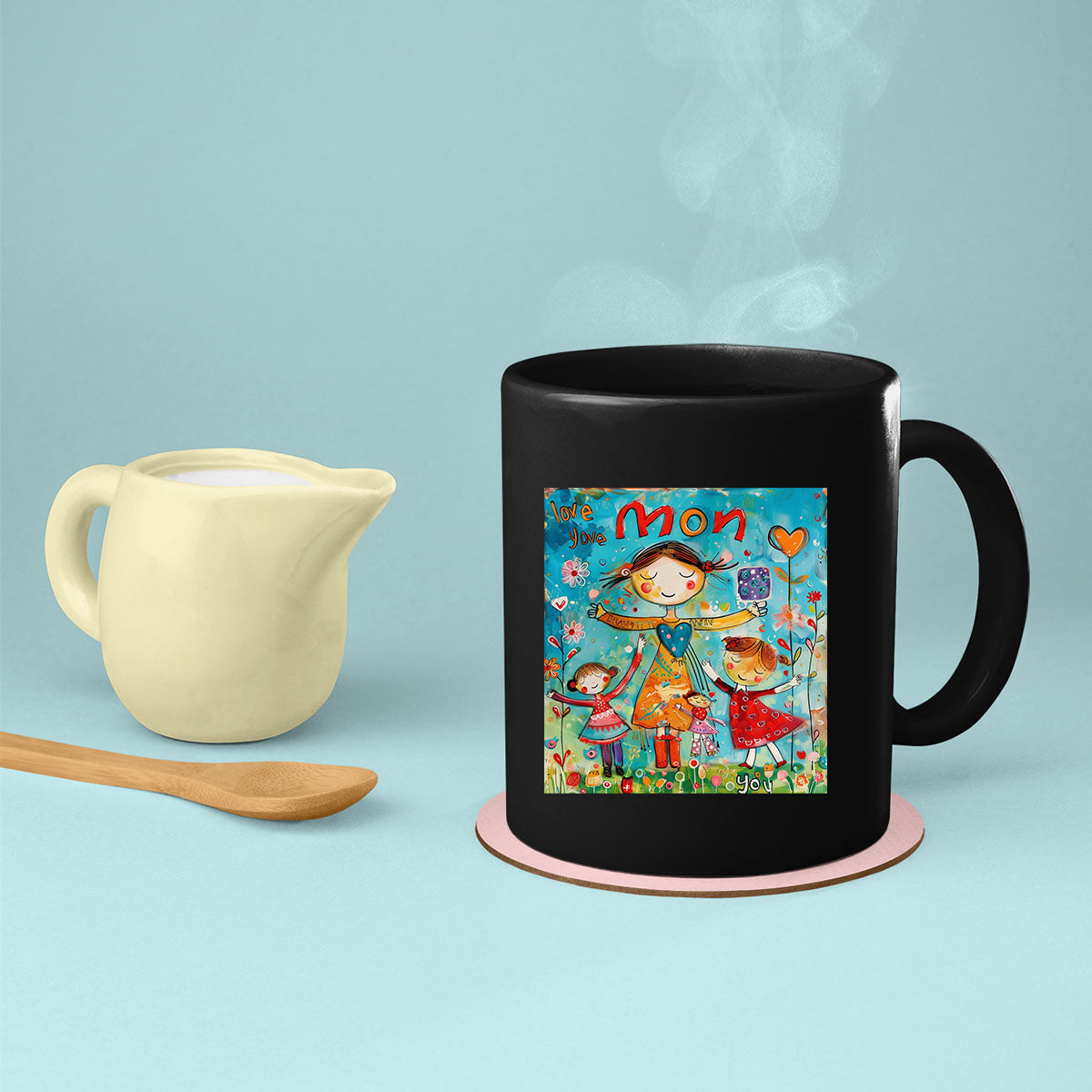 Mom Birthday Gift For Mom Gift, Mothers Day Gift From Daughter Son Kids, Mom Mug, Mom Coffee Mug, Mommy Funny Christmas Stick Personalized, Mom Watercolor 2