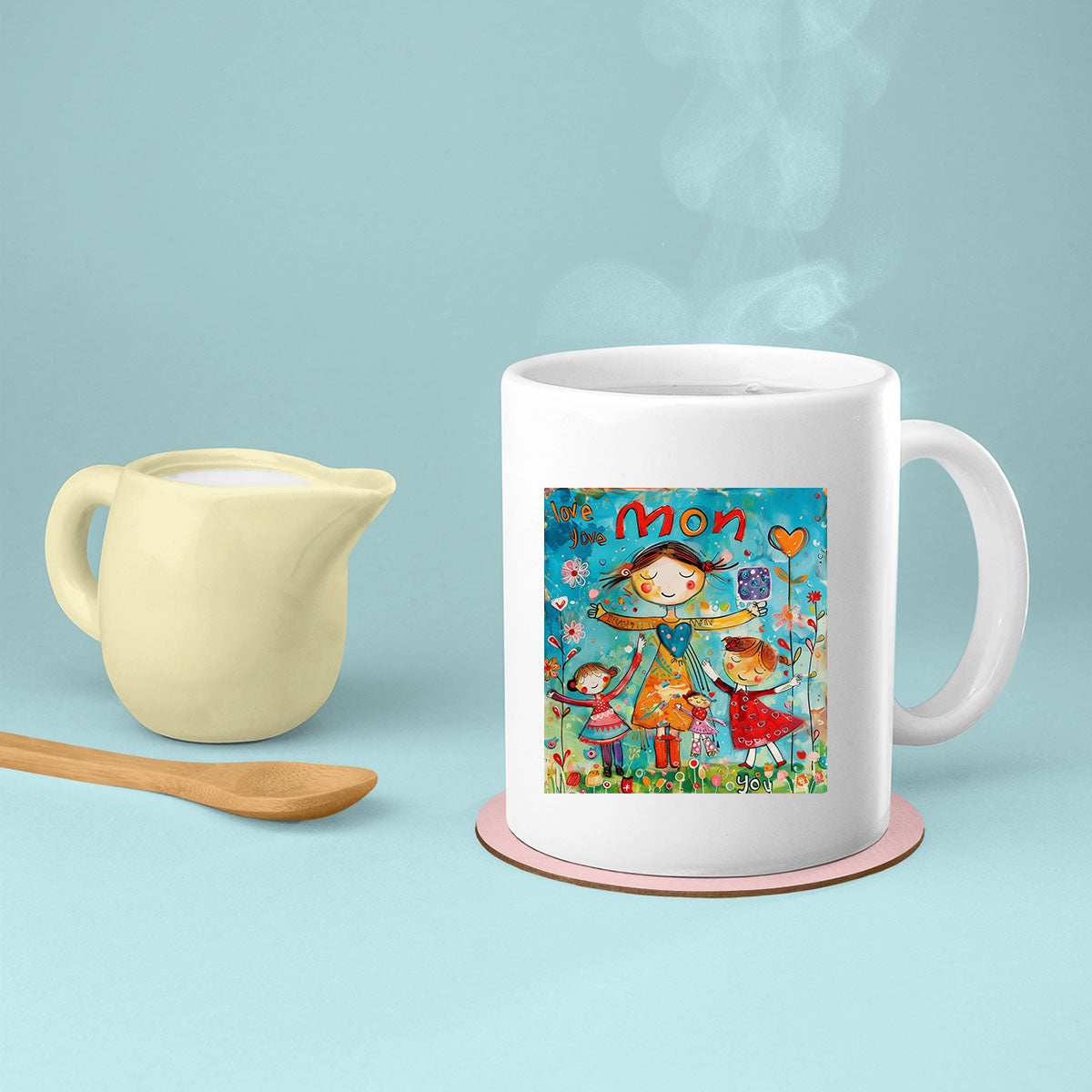 Mom Birthday Gift For Mom Gift, Mothers Day Gift From Daughter Son Kids, Mom Mug, Mom Coffee Mug, Mommy Funny Christmas Stick Personalized, Mom Watercolor 2