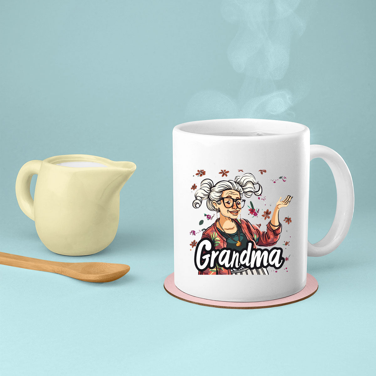 Grandma Mug, Grandma Gift For Grandma Birthday Gift Personalized Grandma Coffee Cup, Mothers Day Gift From Granddaughter Grandson, Grandma 4