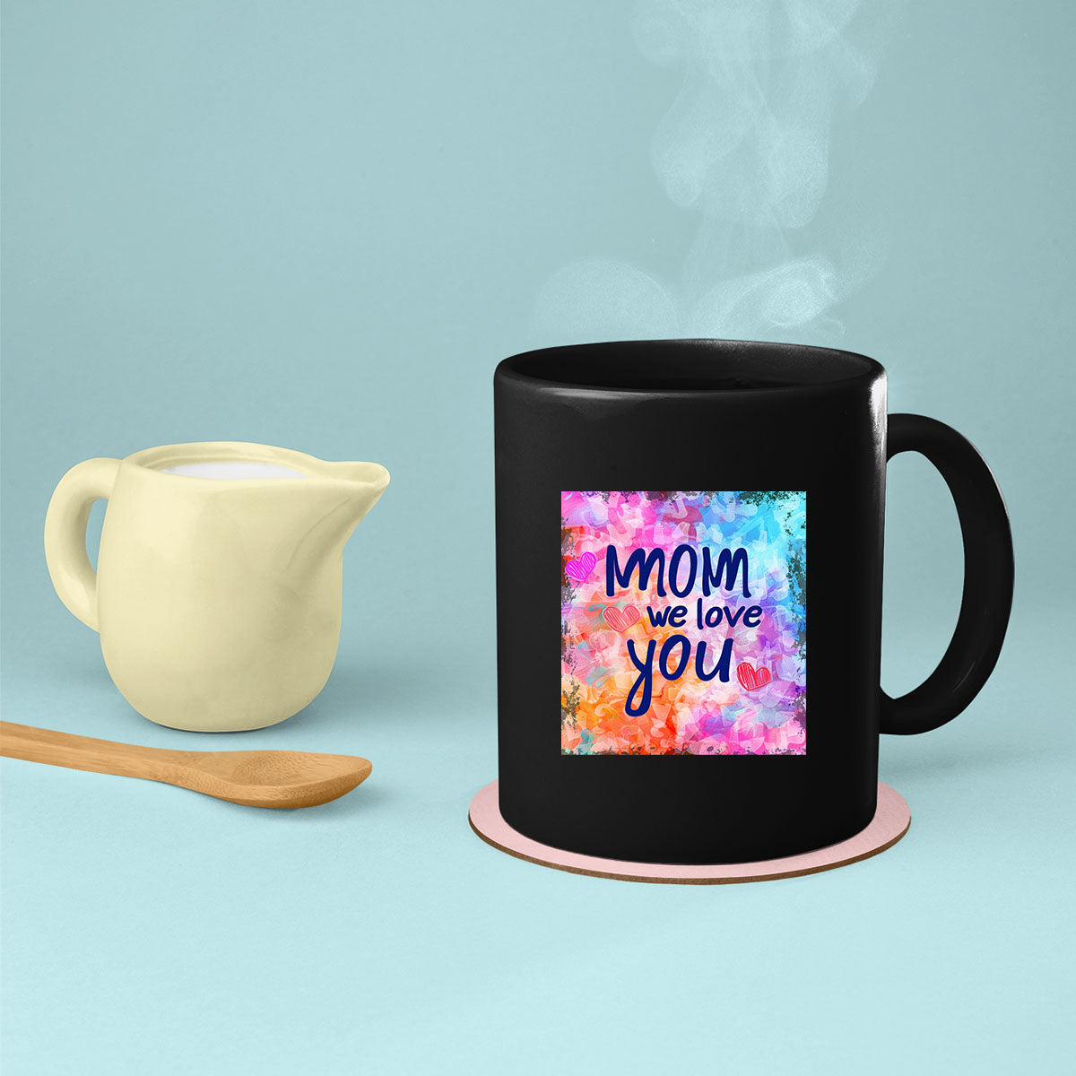Mom Birthday Gift For Mom Gift, Mothers Day Gift From Daughter Son Kids, Mom Mug, Mom Coffee Mug, Mommy Funny Christmas Stick Personalized, Text Love Mom Watercolor