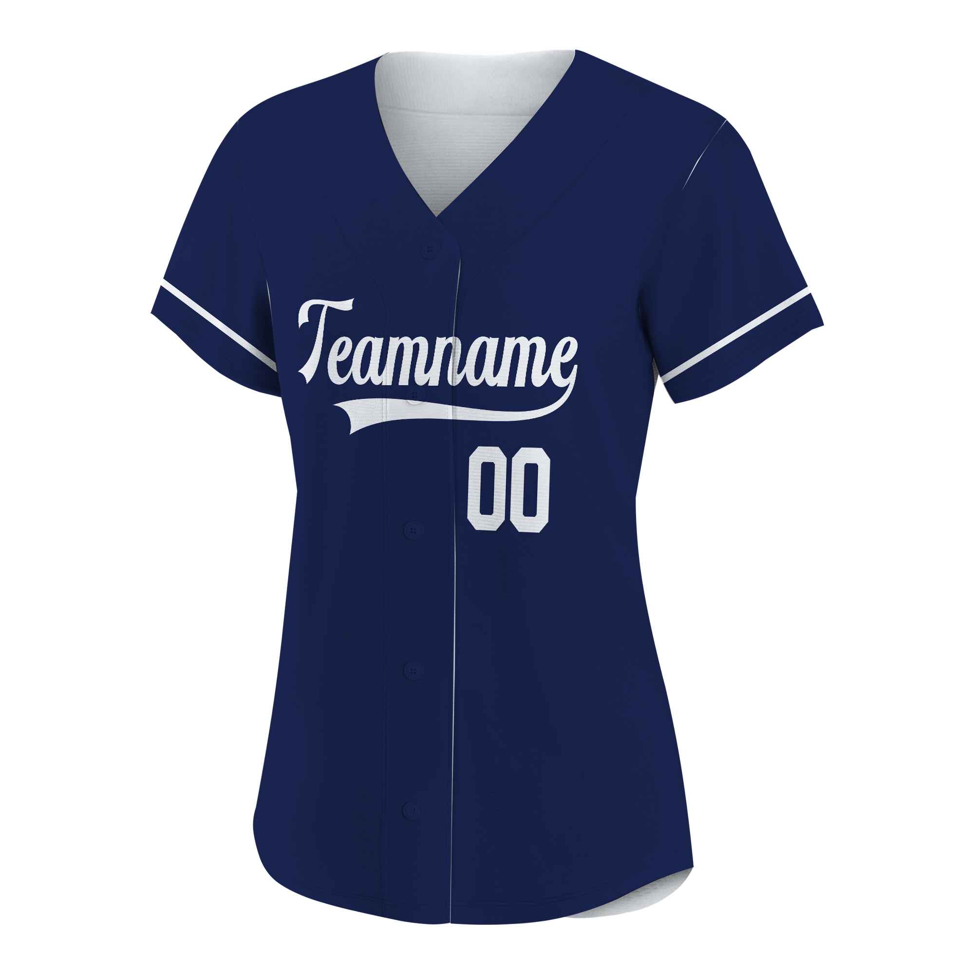 Custom Navy White Baseball Jersey