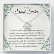 Sister Necklace, Soul Sister Necklace, Gift For Bonus Sister, Sister In Law, Adoptive Sister, Step Sister, BFF