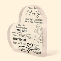 Thumbnail for You Are The Best Thing - Personalized Heart Shaped Acrylic Plaque - Anniversary Gift For Couple