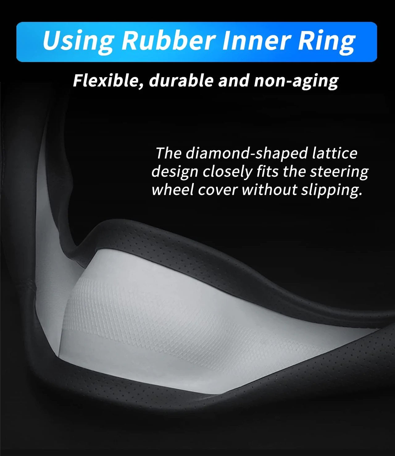 Car Steering Wheel Cover 2024 Update Version, Custom Fit For Your Cars, Premium Leather Car Steering Wheel Cover with Logo, Car Accessories LX18991