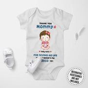 Personalized Custom Baby Name Thank You Mommy For Giving Me Life Happy Mother Day Gift For Mom Mommy Mother Day
