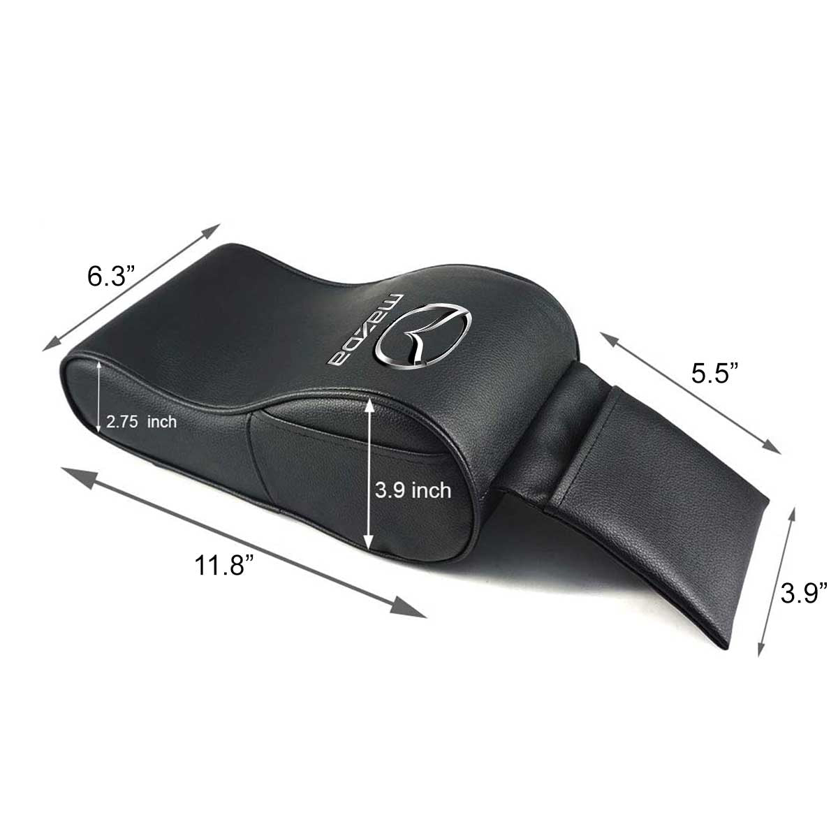 Center Console Armrest Pad Soft Memory Foam Pu Leather with Storage Pockets Seat Cushion, Custom fit for Car