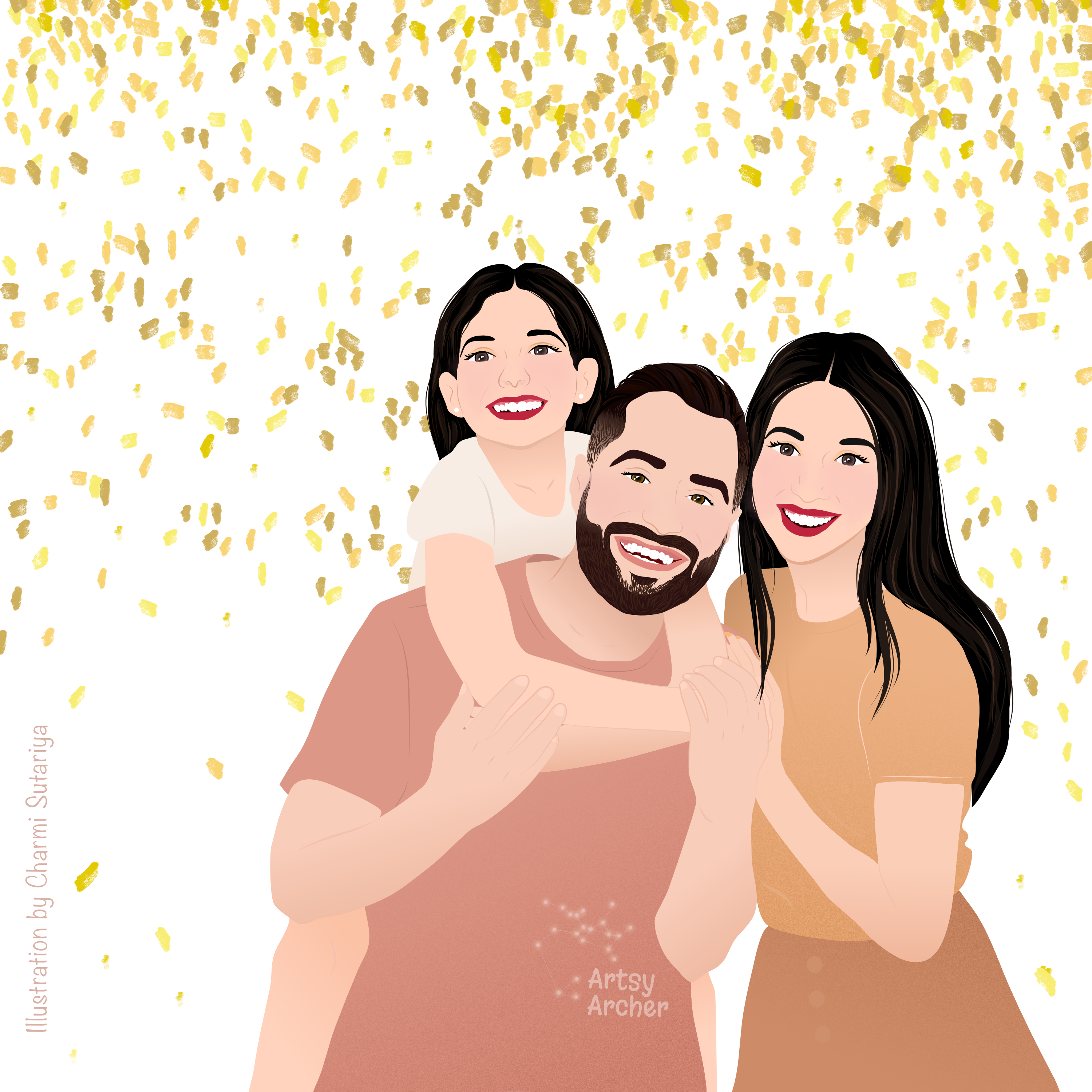 Custom Illustrated Family Portraits A Unique Way to Capture Your Family's Love and Bond