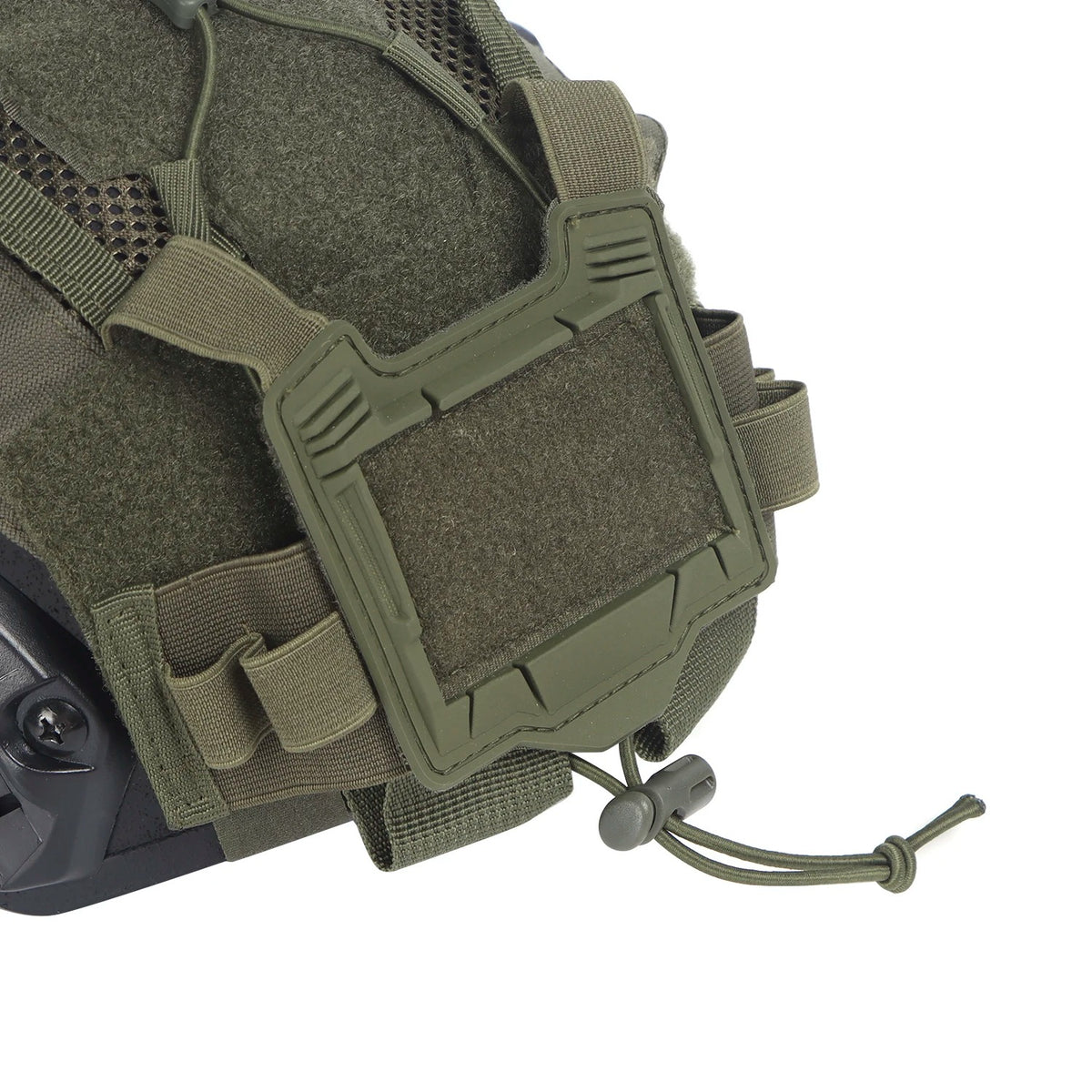 Tactical Helmet Cover Set with NVG Battery Pouch – Hybrid Mesh Cover for Maritime & FAST-Style Helmets