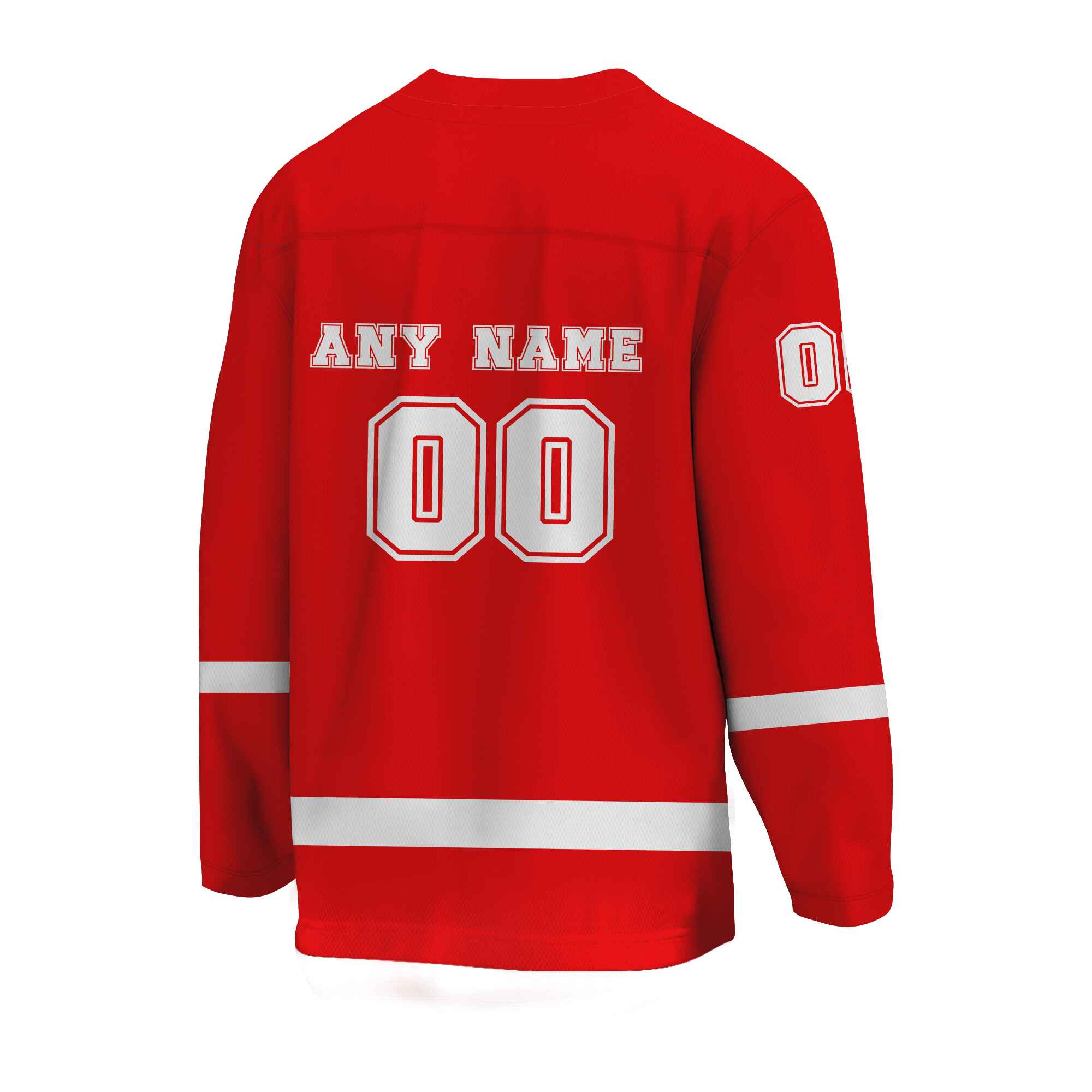 Custom Red-White Hockey Jersey