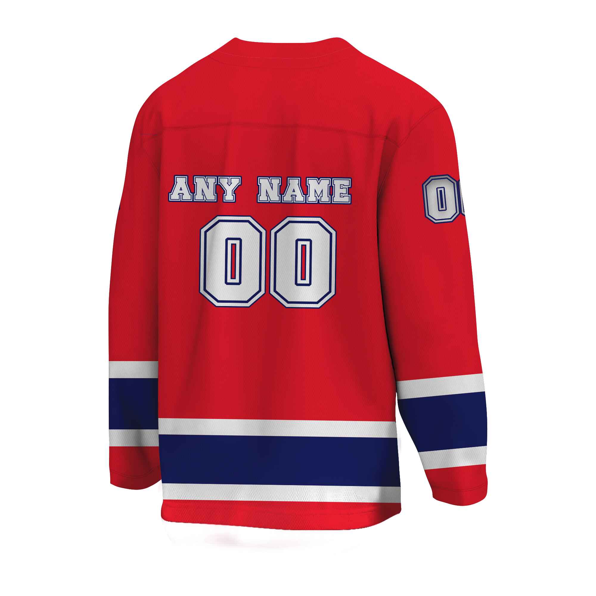Custom Red White-Royal Hockey Jersey