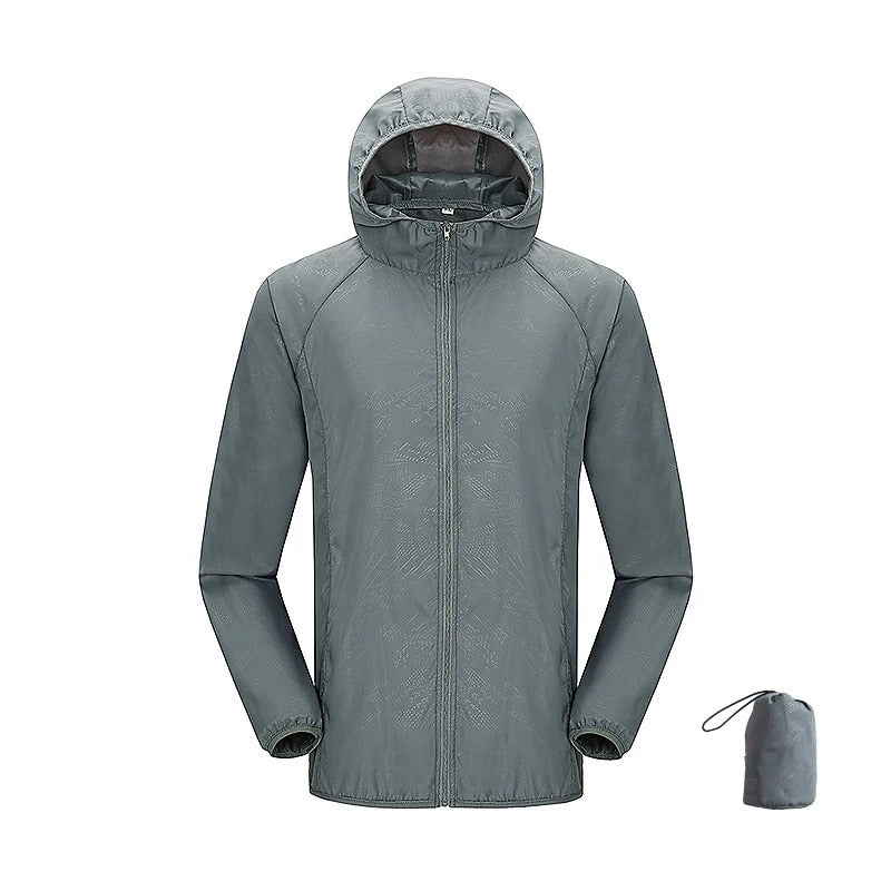 Unisex Waterproof Hiking Jacket – Lightweight Quick-Dry Hooded Windbreaker with UV Protection