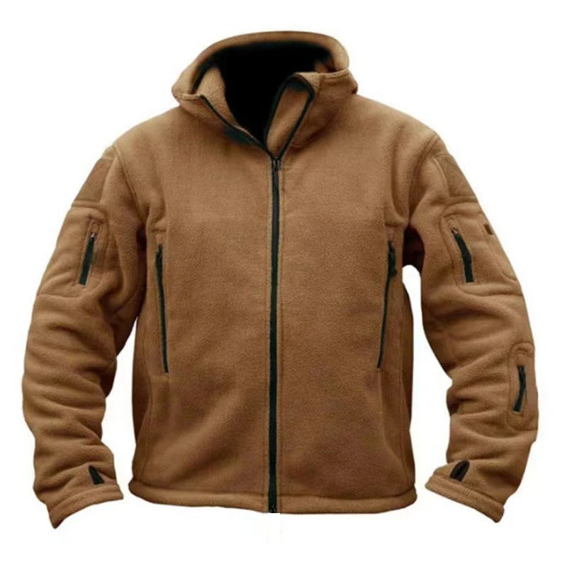 Men's Polar Fleece Tactical Jacket – Warm Lightweight Outdoor Hiking Coat