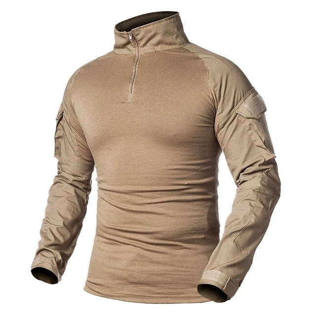 Men’s Long Sleeve Camouflage Performance Shirt – Outdoor Utility Training Top