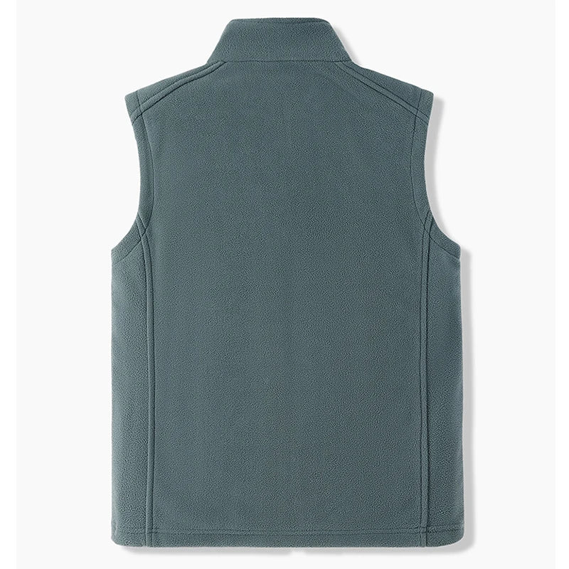 Warm Winter Fleece Vest for Men – Heated, Multi-Pocket Casual Waistcoat for Cycling, Plus Size Options C22