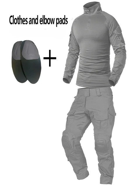 Men’s Camouflage Tactical Uniform Set – Combat Shirt & Pants Outdoor Utility Outfit