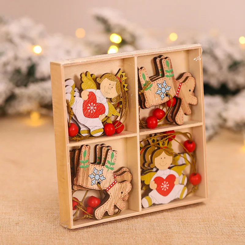 9/12pcs Christmas Gnomes Wooden Pendant – Xmas Tree Hanging Ornaments for Holiday Home Decoration & Gifts 2025