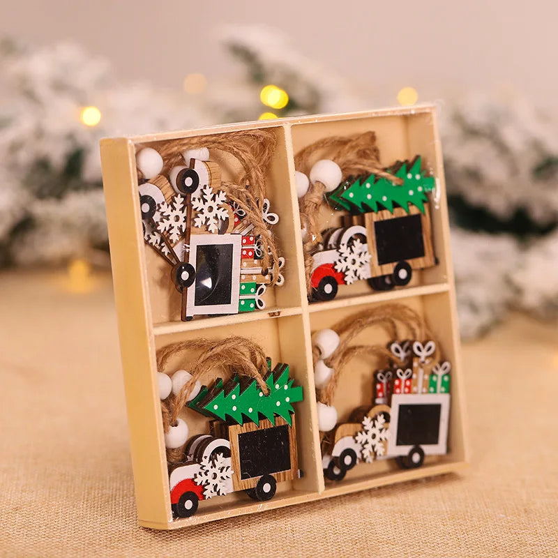 9/12pcs Christmas Gnomes Wooden Pendant – Xmas Tree Hanging Ornaments for Holiday Home Decoration & Gifts 2025