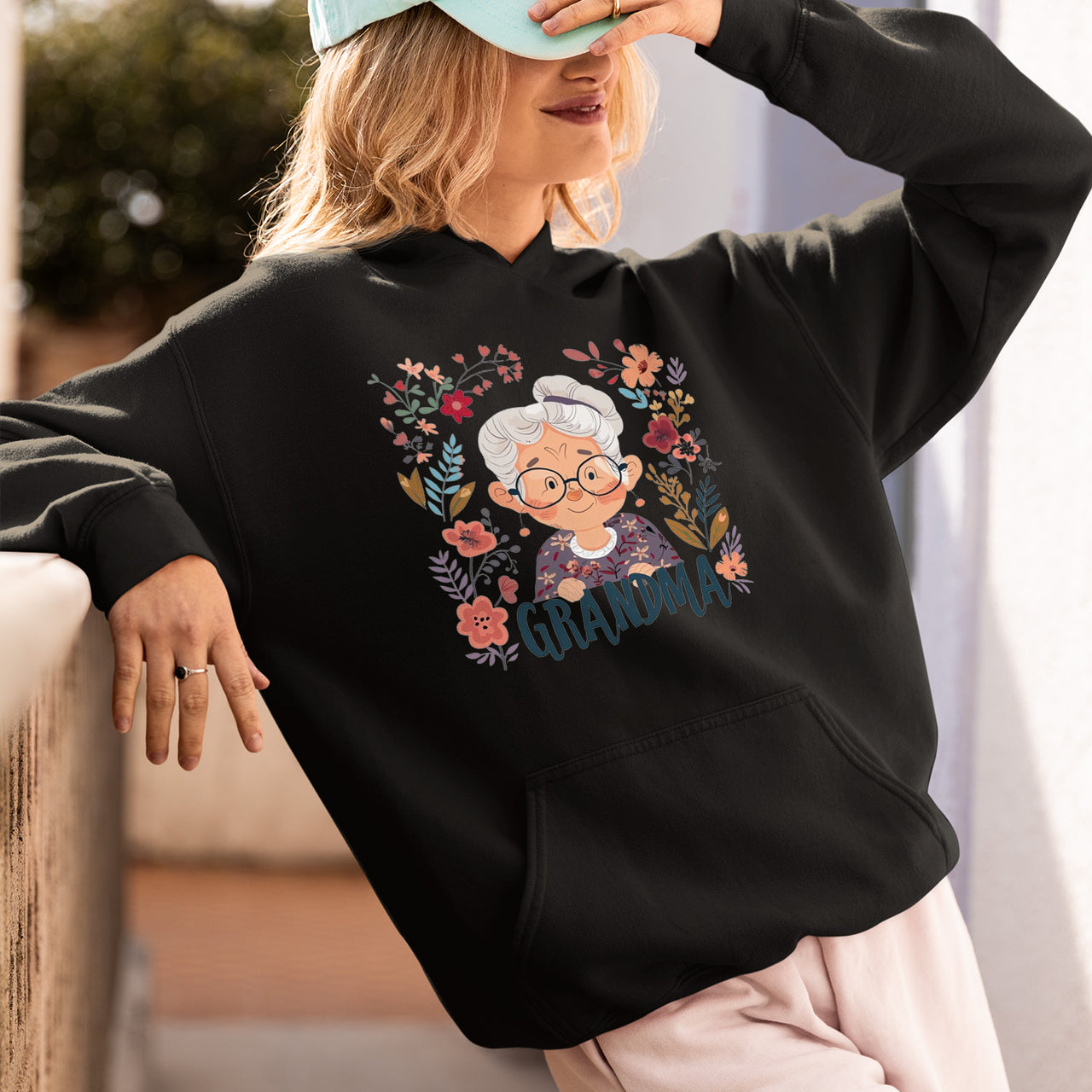 Cute Chibi Grandma T-Shirt, Floral Nana Shirt, Celebrate Mom, Nana Shirt, Grandma Hoodie, Grandma Shirt, Mother's Day Gift For Grandma, Happy Mother's Day 03