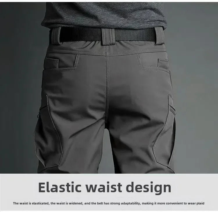 Men’s Soft Shell Outdoor Pants – Warm Multi-Pocket Wear-Resistant Winter Tactical Trousers